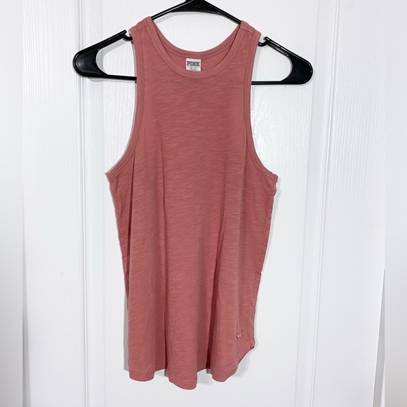 PINK Victoria's Secret Blush Pink Racerback Knit Tank Top, XS - Picture 1 of 7
